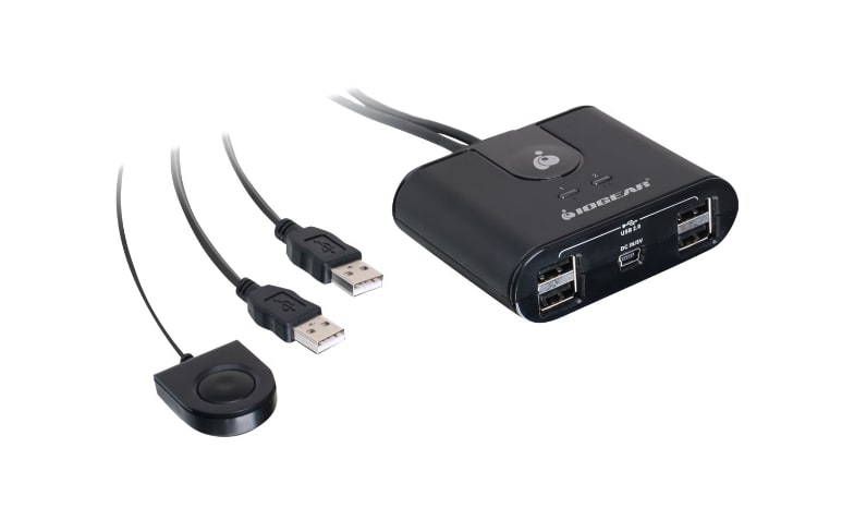 IOGEAR 2x4 USB 2.0 Peripheral Sharing Switch - peripheral sharing switch - GUS402 - Switches - CDW.com