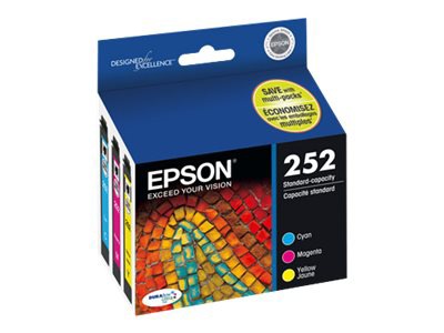 Epson 252 - color (cyan, magenta, yellow) - original - ink cartridge