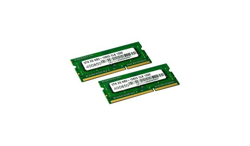 VisionTek - DDR3 - kit - 4 GB: 2 x 2 GB - SO-DIMM 204-pin - 1333 MHz / PC3-