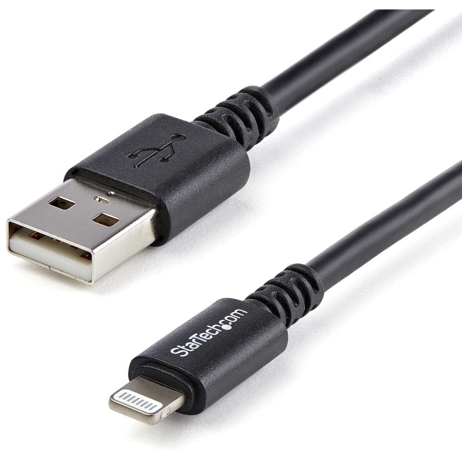 StarTech.com 3m (10ft) Long Black AppleÂ® 8-pin Lightning Connector to USB Cable for iPhone / iPod / iPad