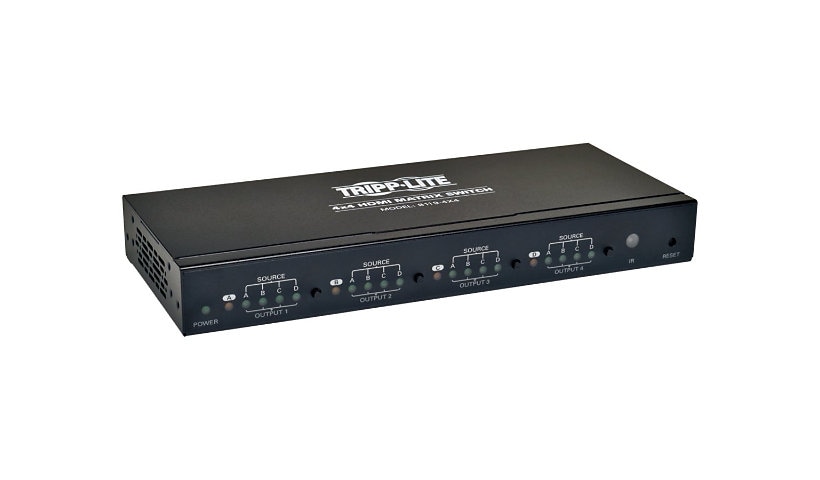 Tripp Lite 4x4 HDMI Matrix Video Switch Splitter with Audio and RS232 TAA - video switch - TAA Compliant