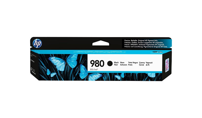 HP 980 (D8J10A) Original Inkjet Ink Cartridge - Single Pack - Black - 1 Each