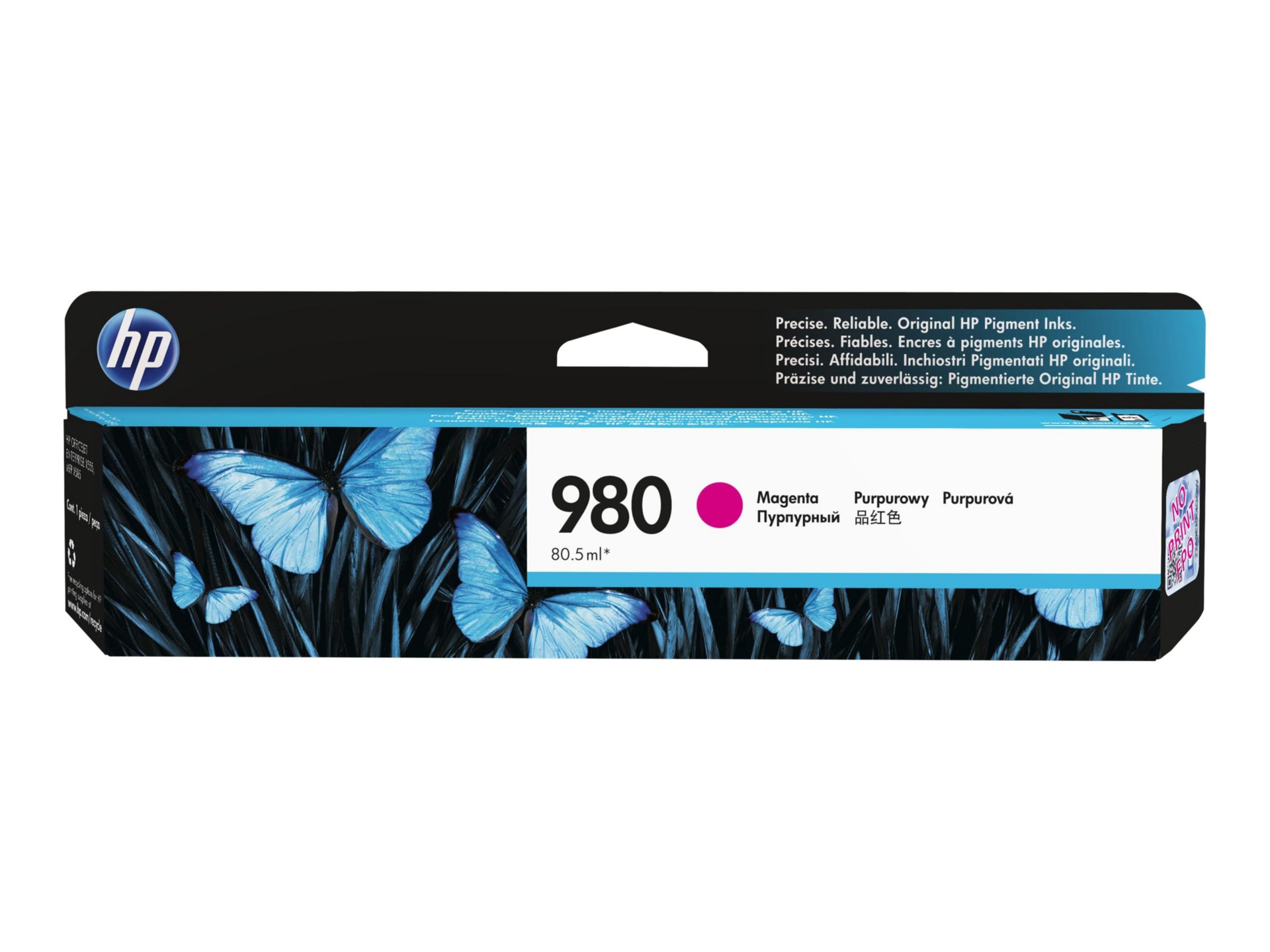 HP 980 (D8J08A) Original Inkjet Ink Cartridge - Single Pack - Magenta - 1 E