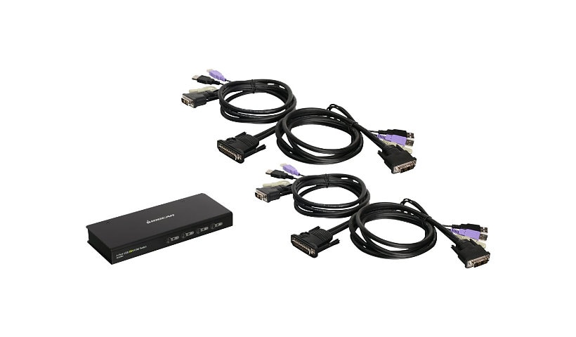 IOGEAR 4-Port USB DVI KVM Switch GCS1004 - KVM switch - 4 ports