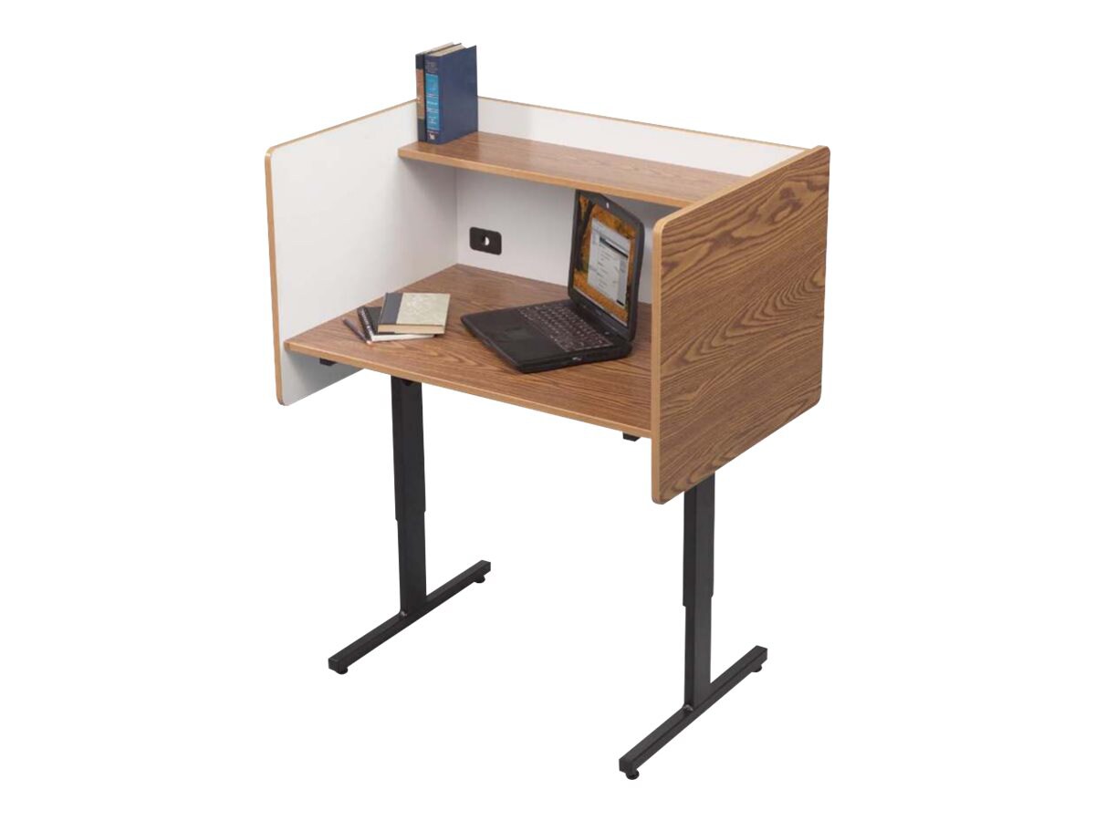 BALT Study - carrel desk - rectangular - oak