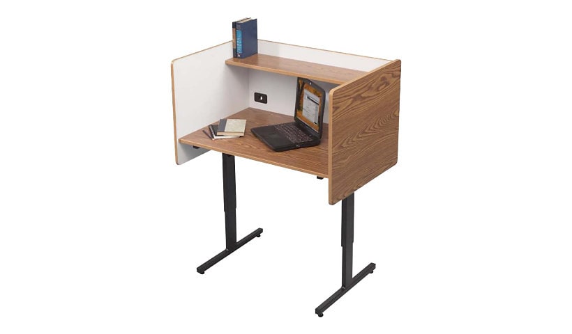 BALT Study - carrel desk - rectangular - oak
