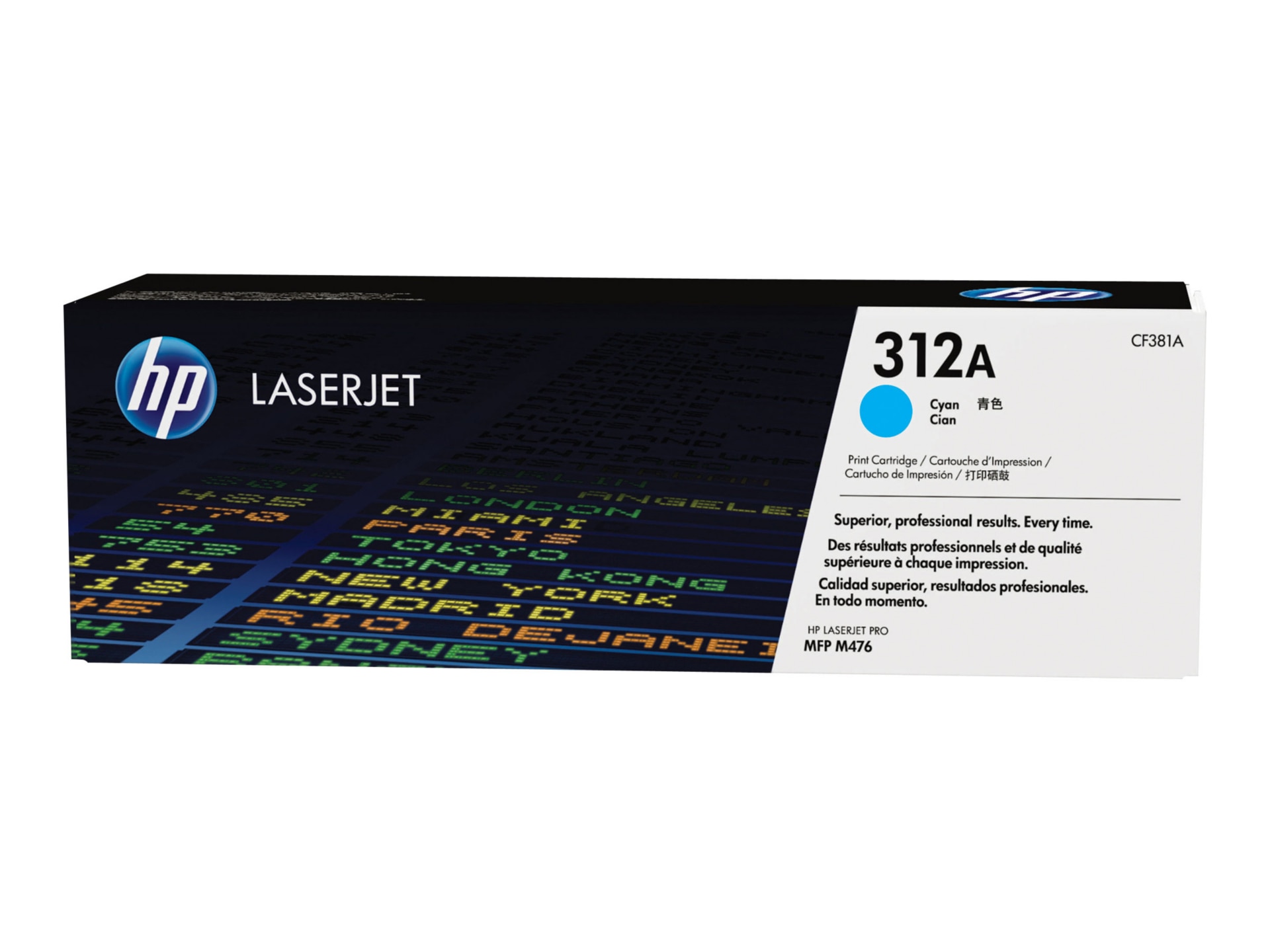 HP 312A (CF381A) Original Laser Toner Cartridge - Single Pack - Cyan - 1 Each