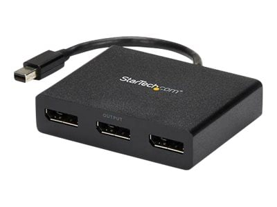 StarTech.com 3-Port Multi Monitor Adapter, Mini DisplayPort 1.2 to DP MST Hub, Video Splitter for Extended Desktop Mode,