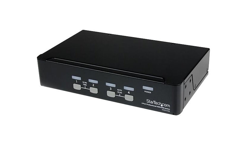 StarTech.com 4 Port USB VGA KVM Switch w/USB Hub - Professional Desktop KVM