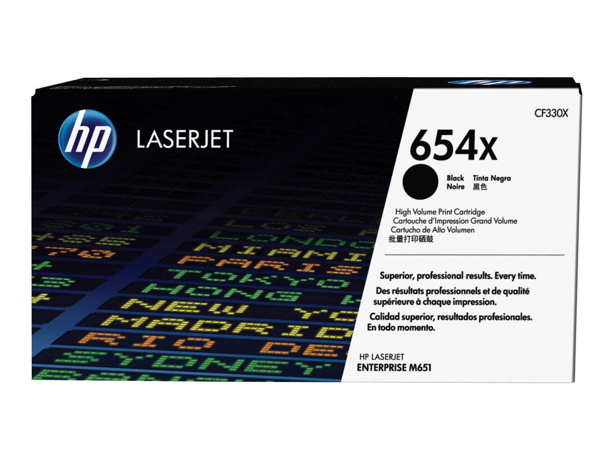 HP 654X (CF330X) Original High Yield Laser Toner Cartridge - Single Pack -