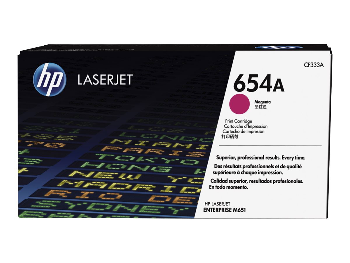 HP 654A (CF333A) Original Laser Toner Cartridge - Single Pack - Magenta - 1