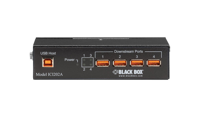 Black Box Industrial-Grade USB Hub - switch - 4 ports - TAA Compliant