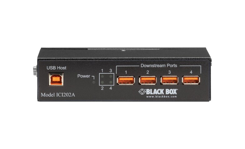 Black Box Industrial Grade Usb Hub Switch 4 Ports Ici2a Usb Cables Adapters Cdw Com