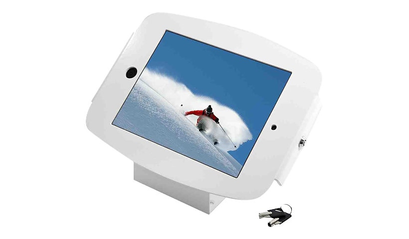 Compulocks Space 45° iPad Mini Wall Mount / Counter Top Kiosk White - enclo