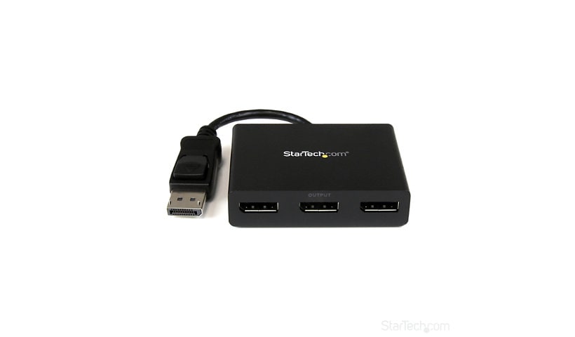 StarTech.com 3-Port DisplayPort 1.2 Splitter Adapter, DP to 3x DP Multi-Monitor Computer MST Hub, Dual 4K/1080p, Windows