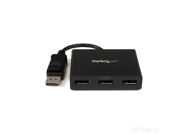 StarTech.com 3-Port DisplayPort 1.2 Splitter Adapter, DP to 3x DP Multi-Monitor  Computer MST Hub, Dual 4K/1080p, Windows - MSTDP123DP - Monitor Cables &  Adapters 