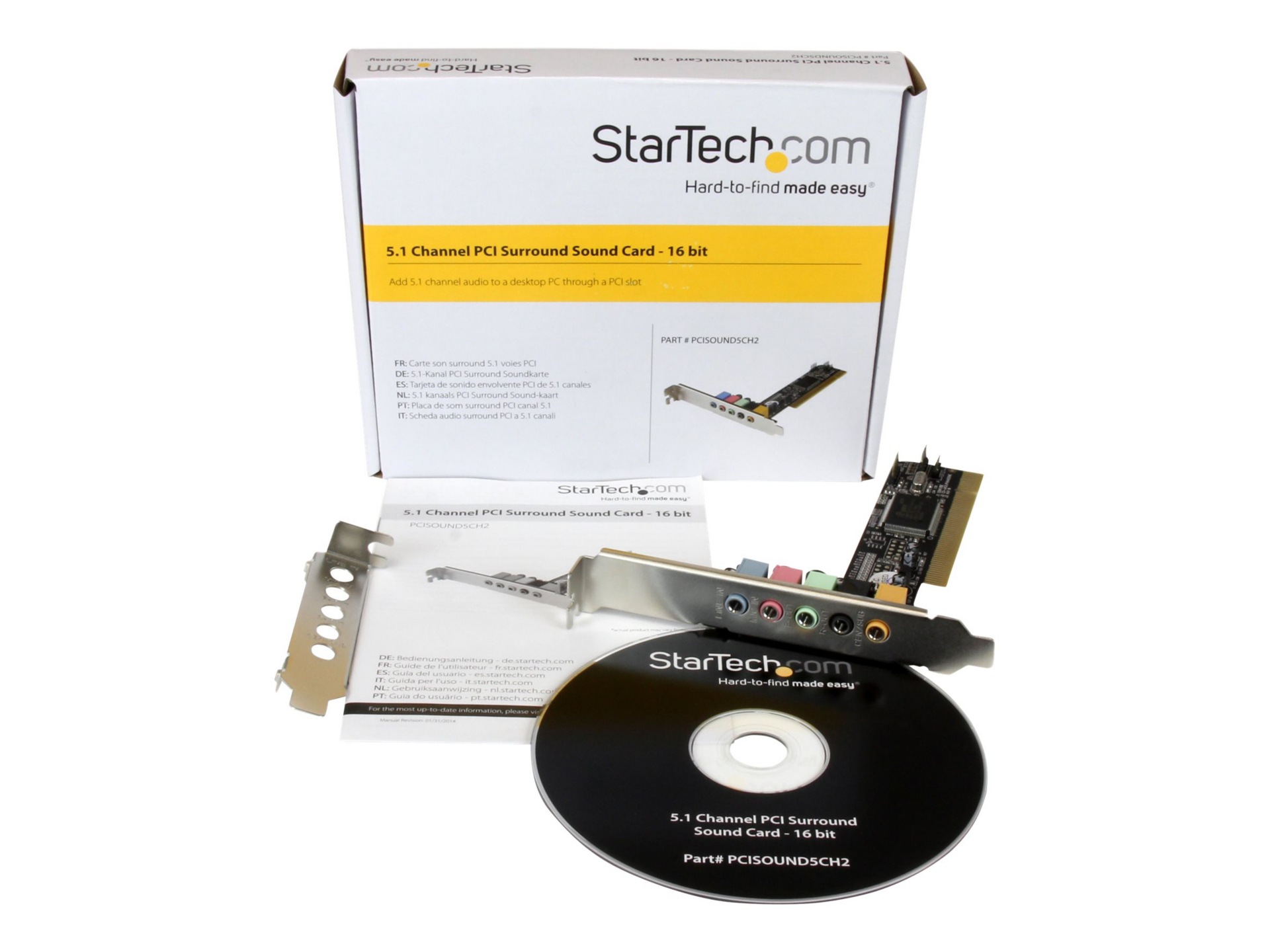 StarTech.com 5.1 Channel PCI Surround Sound Card Adapter 
