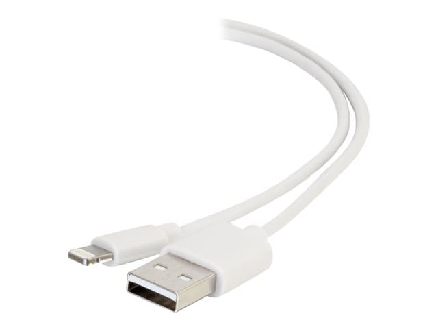 C2G 1M USB A TO LIGHTNING CBL WHITE