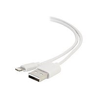 C2G 3.3ft USB to Lightning Cable - Charge and Sync Cable - White - M/M