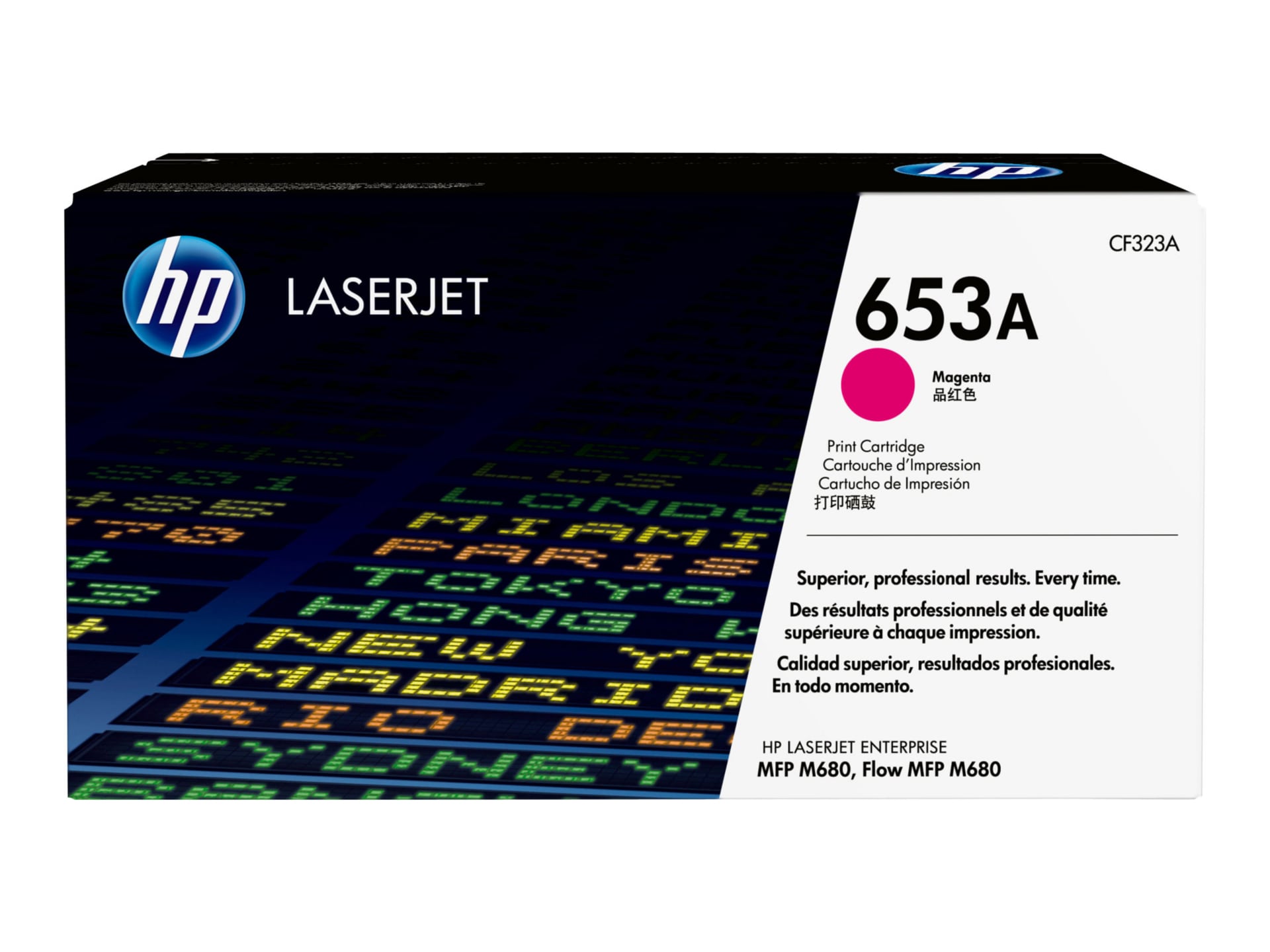 HP 653A (CF323A) Original Laser Toner Cartridge - Single Pack - Magenta - 1 Each