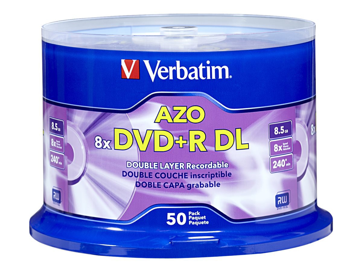 Verbatim - DVD+R DL x 50 - 8.5 GB - storage media