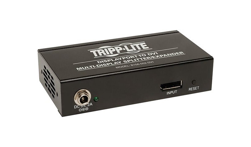 Tripp Lite 2-Port Video Displayport to 2 X DVI Monitor Video Splitter TAA GSA - video splitter - 2 ports -