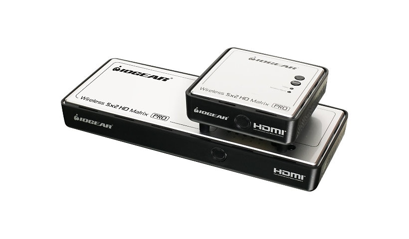 IOGEAR Long Range Wireless 5 x 2 HDMI Matrix PRO - wireless video/audio ext