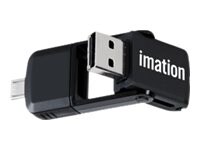 Imation 2-in-1 Micro USB Flash Drive - USB flash drive - 16 GB