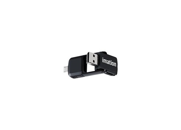 Imation 2-in-1 Micro USB Flash Drive - USB flash drive - 16 GB