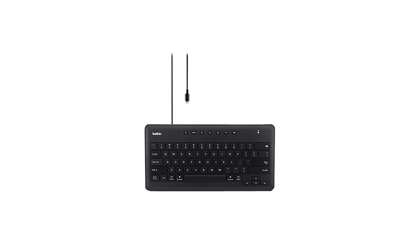 Belkin Wired Keyboard with Lightning Cable for Tablets - Full Size Keycaps and Lightning Port