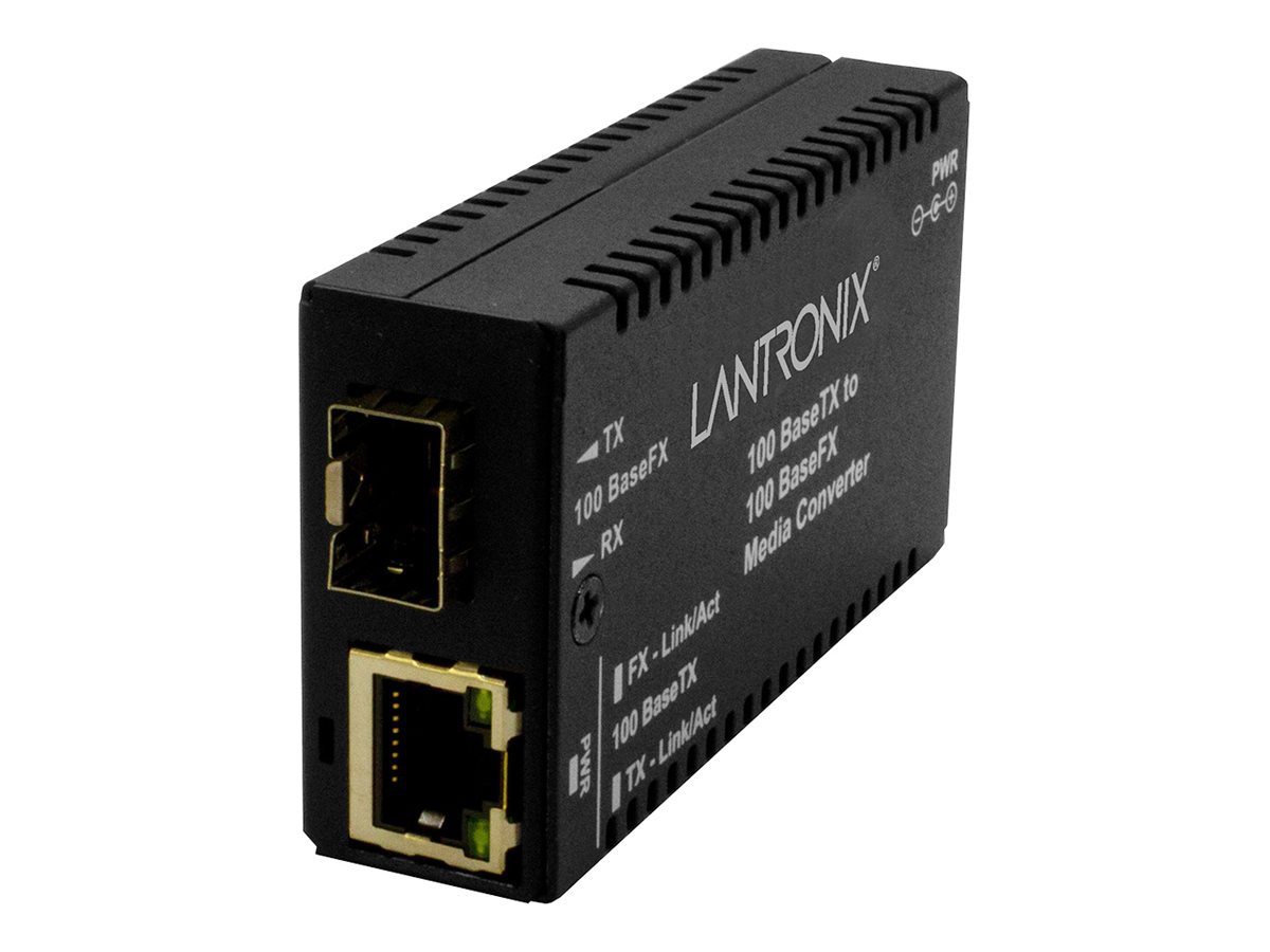 Lantronix M/E-TX Series - fiber media converter - 100Mb LAN - TAA Compliant