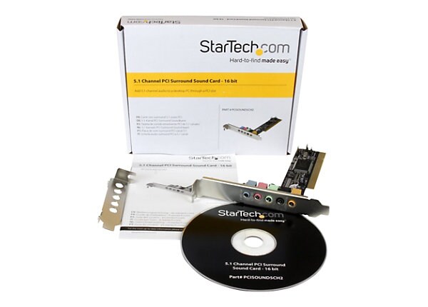 StarTech.com 5.1 Channel PCI Surround Sound Card Adapter - sound card