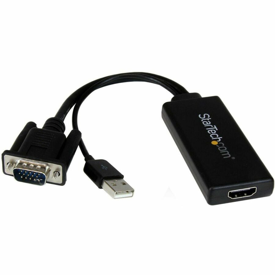 HDMI to VGA adapter cable, single port, black (A-HDMI-VGA-04)