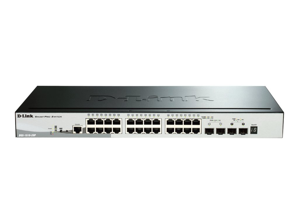 D-Link SmartPro DGS-1510-28P - commutateur - 28 ports - Géré - Montable sur rack
