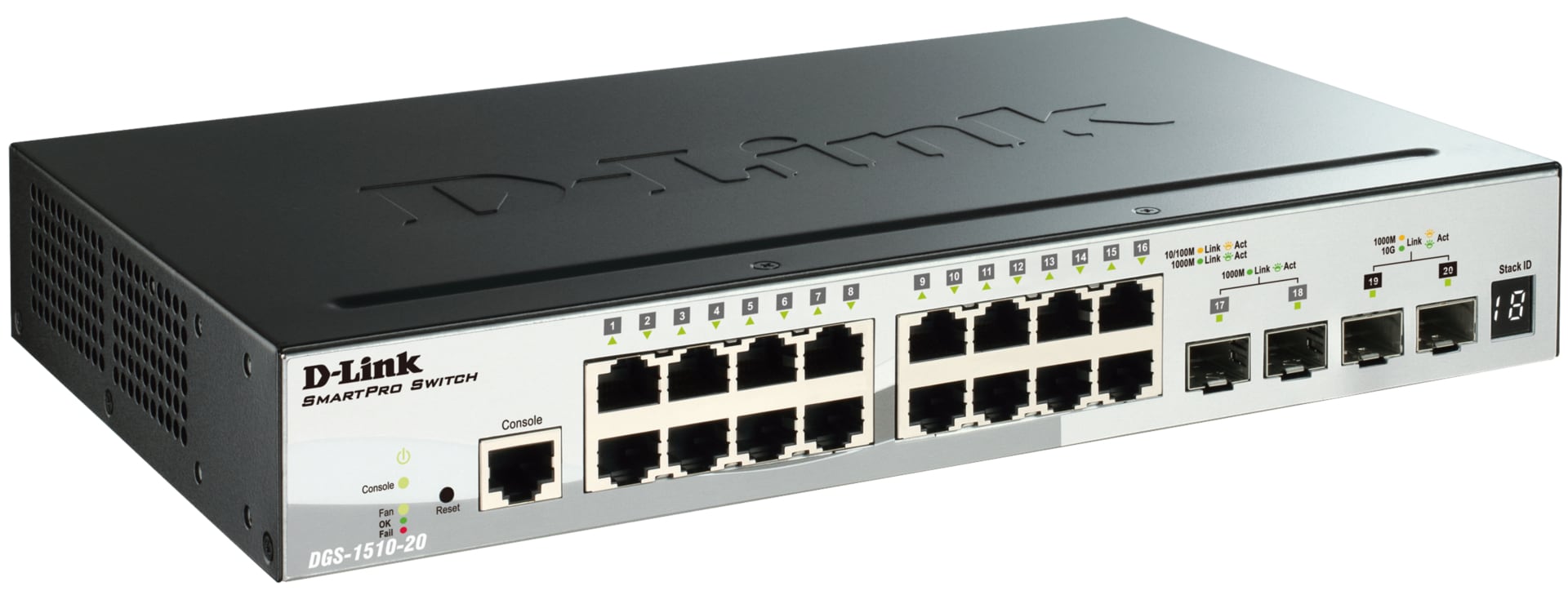 D-Link SmartPro DGS-1510-20 - switch - 20 ports - managed - rack-mountable