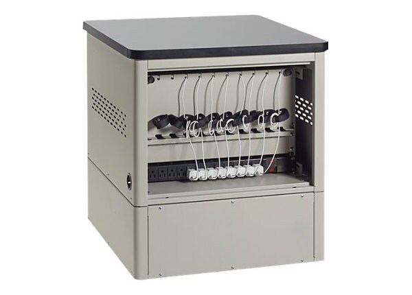 Black Box 10-Device Universal Locker with Laminate Top and Drawer - cabinet unit