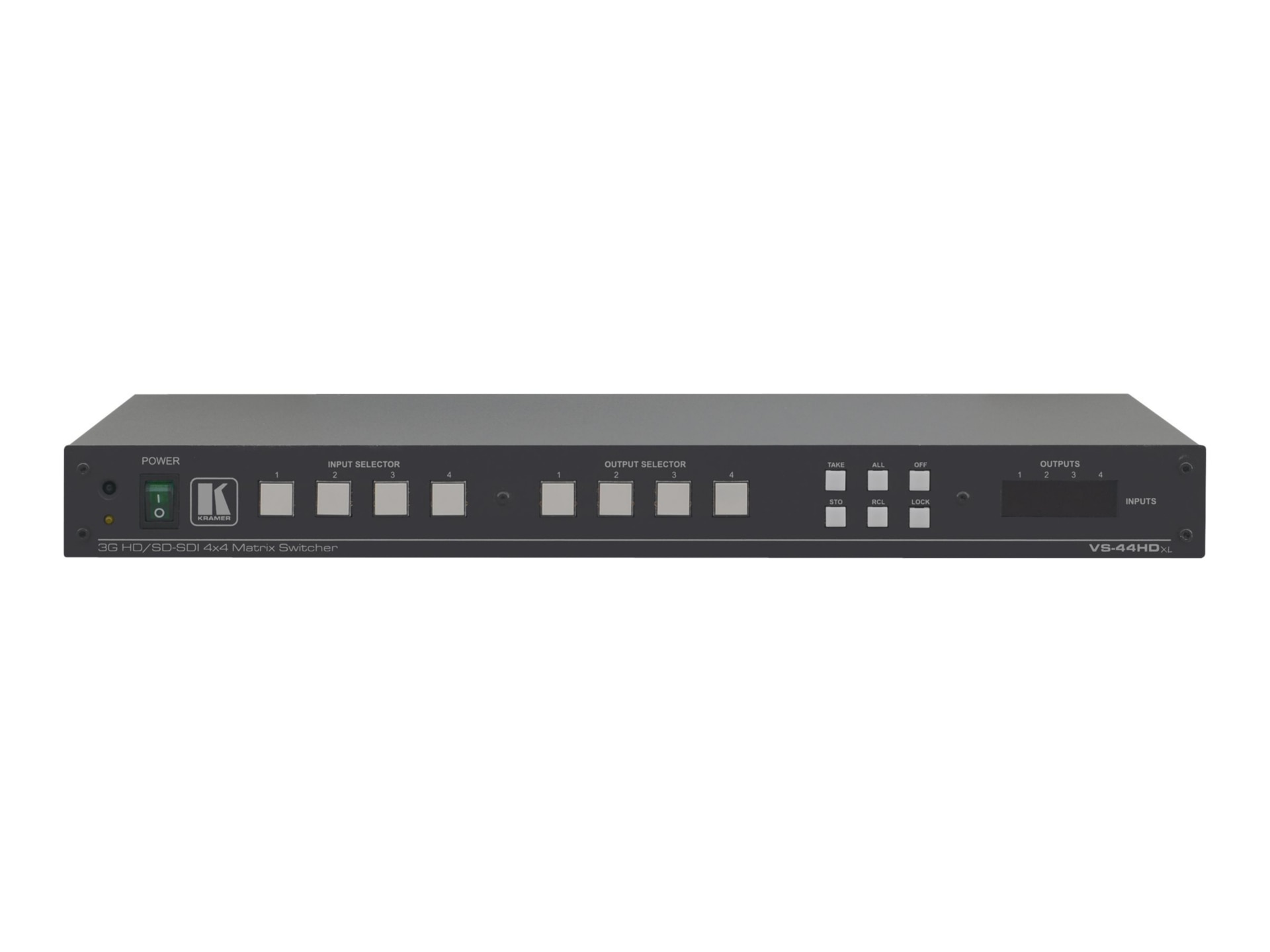 Kramer VS-44HDxl 4x4 3G HD−SDI Matrix Switcher - video switch - rack-mounta