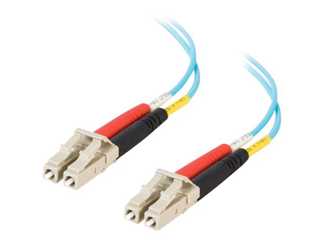 C2G 15m LC-LC 10Gb 50/125 OM3 Duplex Multimode Fiber Cable - Aqua