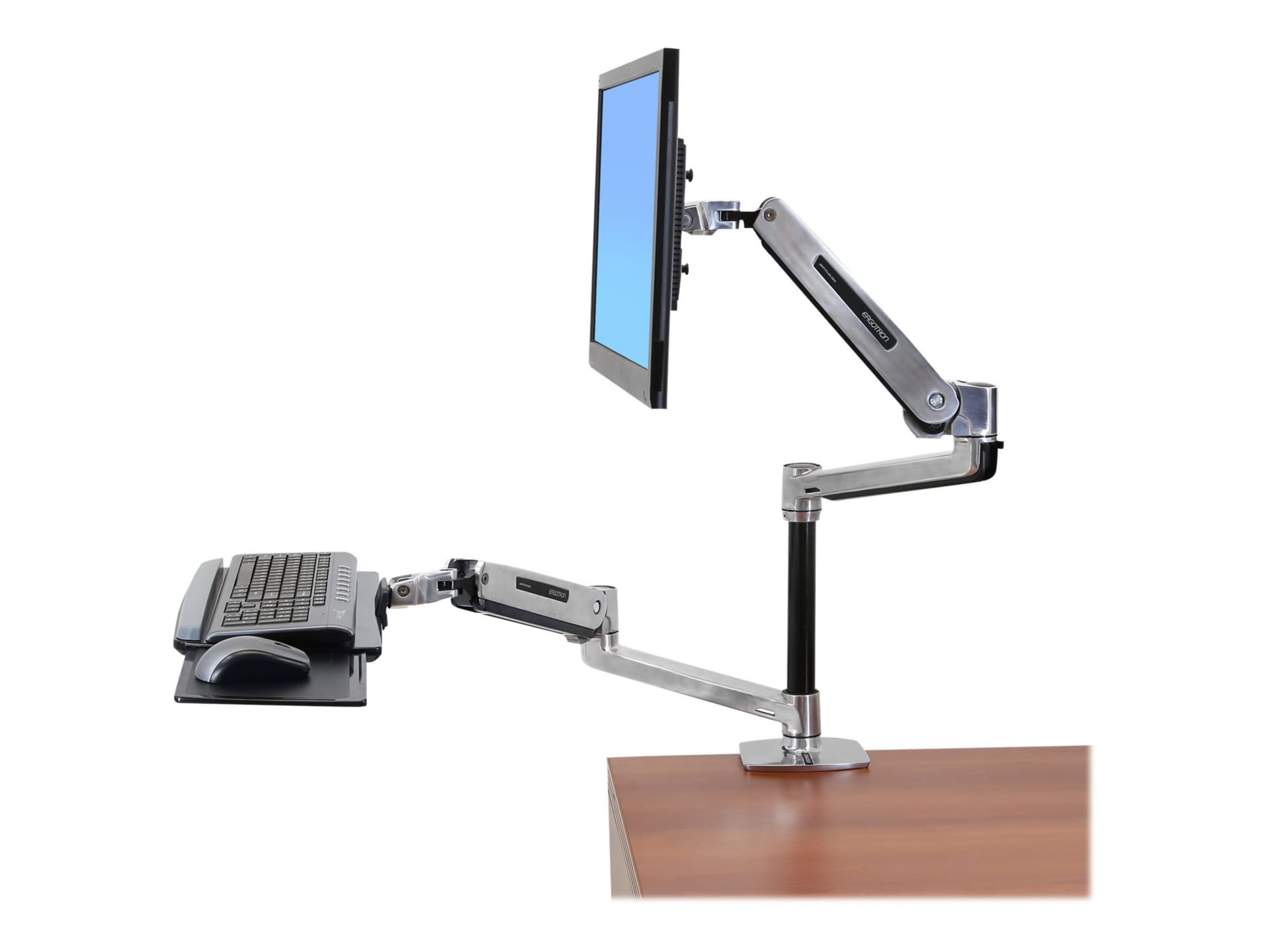 ERGOTRON LX Sit Stand Desk Mount LCD Arm Polished
