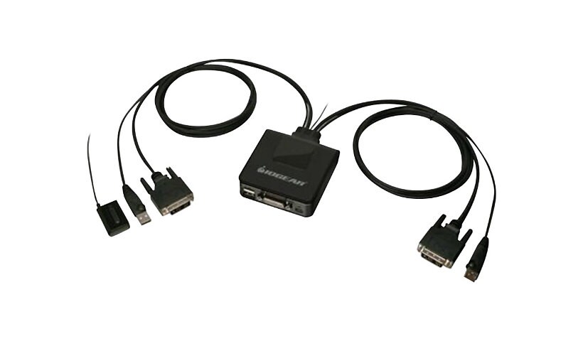 IOGEAR 2-Port USB DVI Cable KVM Switch