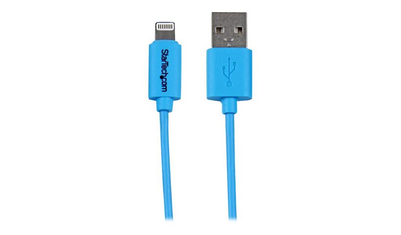 StarTech.com Blue Apple 8-pin Lightning to USB Cable for iPhone iPod iPad