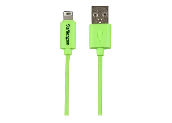 StarTech.com 1m Green Apple 8-pin Lightning USB Cable for iPhone iPad - Lightning cable - Lightning / USB - 1 m