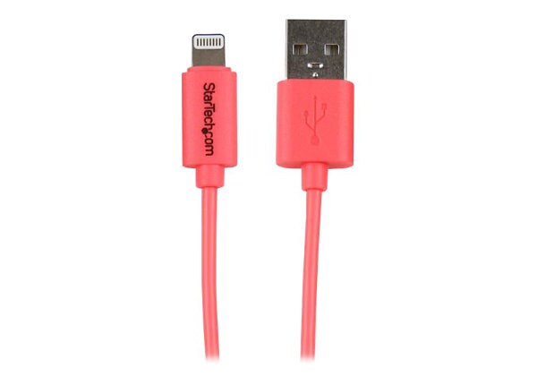StarTech.com 1m Pink Apple 8-pin Lightning to USB Cable for iPhone iPad - Lightning cable - Lightning / USB - 1 m