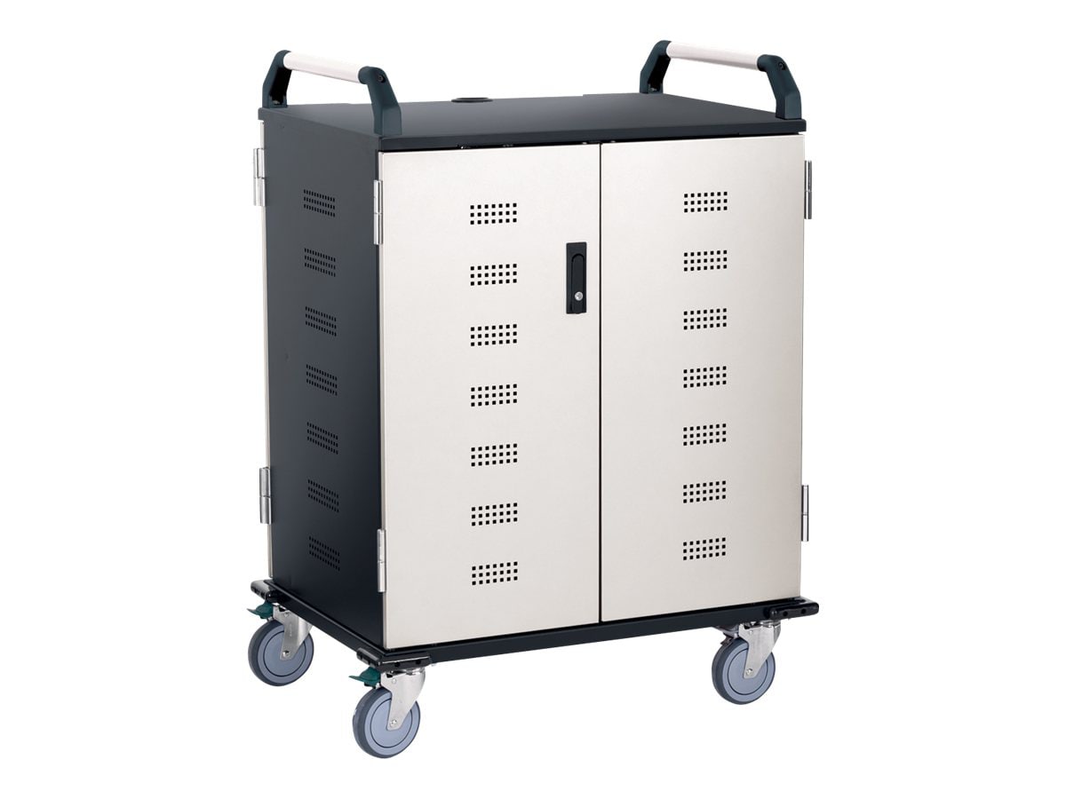 Anthro Deluxe Laptop Charging Cart cart - for 18 notebooks - black, white