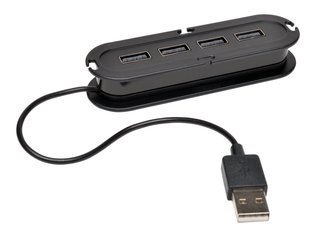 Tripp Lite 4-Port USB 2.0 Hi-Speed Ultra-Mini Hub w/ Cable Compact Mobile