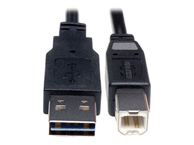 Tripp Lite 1ft USB 2.0 Hi-Speed Universal Reversible Cable A to B M/M 1'