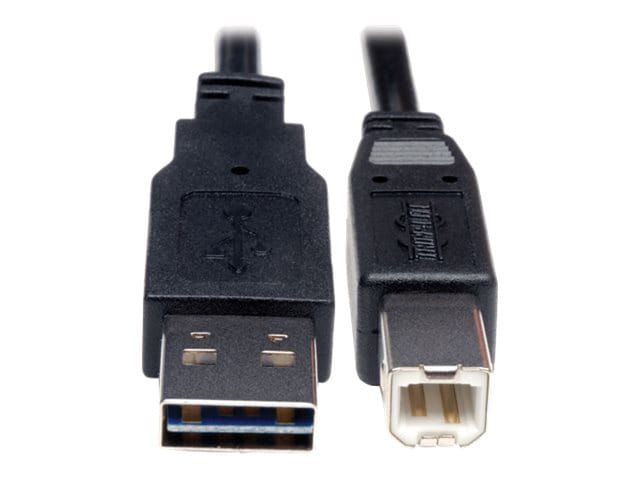 Eaton Tripp Lite Series Universal Reversible USB 2.0 Cable (Reversible A to B M/M), 1 ft. (0.31 m) - USB cable - USB