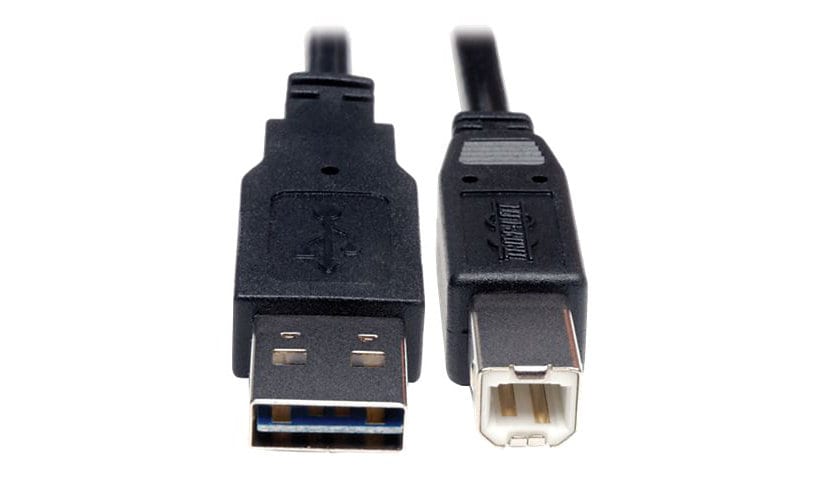 Eaton Tripp Lite Series Universal Reversible USB 2.0 Cable (Reversible A to B M/M), 1 ft. (0.31 m) - USB cable - USB