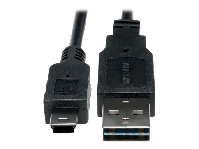 Eaton Tripp Lite Series Universal Reversible USB 2.0 Converter Adapter Cable (Reversible A to 5Pin Mini B M/M), 1 ft.