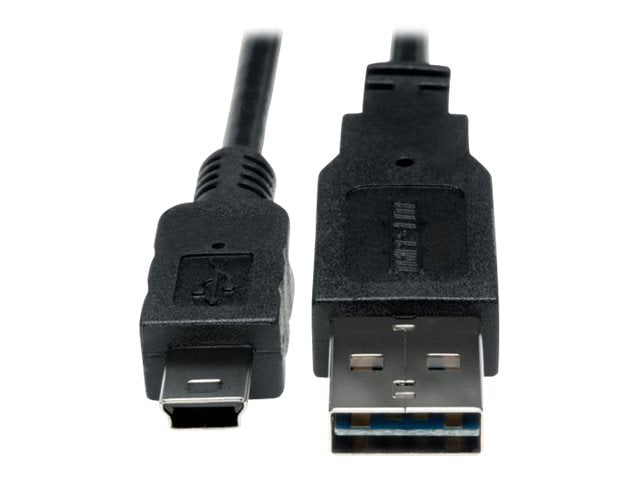 Tripp Lite 1ft USB 2.0 Universal Reversible Cable A to 5Pin Mini-B M/M 1'